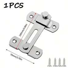 Heavy Duty Barn Door Lock Kit - 180°/90° Flip Sliding Latch & Door Lock, Easy Install For Barn Doors,Pet Doors, Bathrooms, Sliding Doors, Garage & Cabinets - Black - View 15