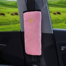 1pc Safety Seat Belt Pillow, Car Belt Plush Breathable Cushion Vehicle Shoulder Protection Best Seller Auto Accessories - Multicolor - View 13
