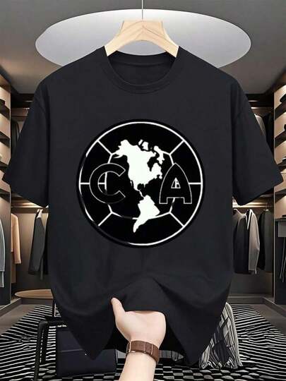 Camisas de Hombre, Camisas para Hombres, Ropa de Hombre, Camisas para Hombres, Ropa, Camiseta Club América 180GT en Blanco y Negro, Patrón Impreso del Club América, Impresión de Alta Calidad, Cuello Redondo, Ajuste Holgado Básico, para Hombres y Mujeres, Transpirable, Versátil, Lavable en Máquina, Cómoda, Talla S ~ 3XL, Diario, Casual, Deportiva, Esencial para el Verano. Camiseta de Manga Corta para Hombre con Patrón de Carácter Creativo Impreso, Estilo Regular, Camiseta de Algodón Puro, Cuello Redondo, Tejido Puro, Cómoda y Elástica, Adecuada para Todas las Estaciones, Adecuada para Regalos Diarios, Día Nacional y Fácil Control para Varias Ocasiones