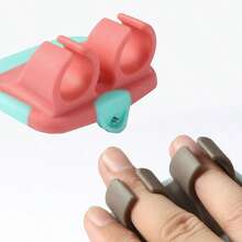 1pc Vegetable Peeler Tool, Comfortable Grip, Non-Slip Rubber Ring Design. Made Of Stainless Steel And Durable Thermoplastic Rubber, Non-Conductive, Suitable For Carrots, Pumpkins And Other Ingredients, Meets Food Contact Safety Standards. Creative Stainless Steel Finger Peeler, Multi-Functional Fruit Peeler, Suitable As Christmas, Holiday, Birthday, New Year Small Gift - Multicolor - View 8