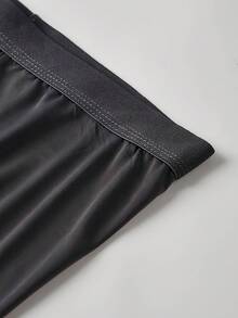 4 piezas/paquete Calzoncillos tipo bóxer de unicolor para hombres, shorts deportivos de seda de hielo elásticos, ropa interior casual diaria, pantalones cortos tipo bóxer de unicolor semi transparentes, adecuados para uso diario en verano, ropa interior para el hogar y la vida, regalos para hombres, Día de Boxing, Día de San Valentín, regalo de aniversario para novio - Multicolor - Ver 7