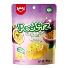 AMOS Peelerz Passion Fruit Gummy Candy 85 G – Tropical Snack, Pre-Peeled Premium Passionfruit, Healthy Fibre Rich, Ready-To-Eat Fruit Pack - 1 Pack - View 2