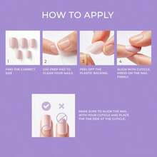 CYImpress Uñas Postizas Sin Pegamento Kiss Color 'Pink Dream' Rosa Tamaño Mediano Forma De Ataúd Incluye 30 Uñas Almohadilla De Preparación Hoja De Instrucciones Sueño Rosa Medio - Multicolor - Ver 4