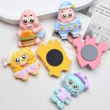 海绵宝宝卡通树脂冰箱贴，独特创意家居装饰磁性贴纸，可爱装饰品 - 彩色 - 查看 2