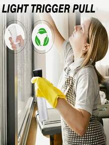 1pc 200ml/300ml/500ml Refillable Fine Mist Spray Bottle With Atomizer Pump, Suitable For Kitchen, Living Room, Bathroom, Garden - White - View 9