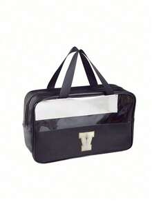 1 túi đựng đồ vệ sinh cá nhân đa năng bằng PVC, túi đựng mỹ phẩm PVC trong suốt, túi trang điểm dung tích lớn, túi trang điểm tự thiết kế chữ cái, túi đựng đồ du lịch chống thấm nước, túi đựng mỹ phẩm du lịch tối giản có họa tiết chữ cái, thích hợp đựng mỹ phẩm, nước hoa, đi biển, đi học, phòng tắm, các lễ hội, Ngày của Mẹ, Giáng sinh. Món quà tuyệt vời dành cho mẹ, gia đình và bạn bè. - Nhiều màu - Xem 19