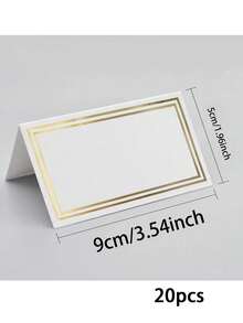 50/100pcs Gold Foil Framed Place Cards, Dining Table Decor Name Cards, Blank Place Cards, Guest Cards, Gold/Silver Foil Stamped Wedding Dinner Table Name Cards, Guest Seating Sign-In Cards, Place Cards, Christmas Wedding Dinner, Party Dinner, Decorations - Multicolor - View 11