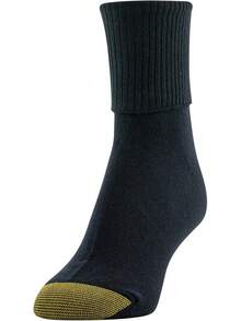 Calcetines de seis piezas con dobladillo giratorio para mujeres Gold Toe - Negro (6 pares) - Ver 4