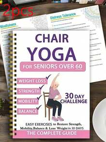 30-Day Chair Yoga Guide, Suitable For Seniors 60+: Low-Intensity Exercises, Suitable For 40+, Restore Strength, Flexibility And Balance - Gentle Chair Yoga Practices For Home And Office Use, Chair Exercises For Elderly, With Simple Illustrations And Easy-To-Read Text. - Multicolor - View 13