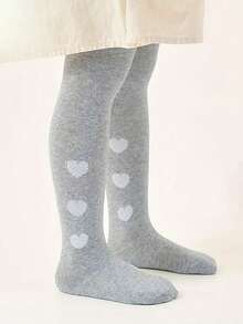 5 đôi quần tất trơn màu họa tiết trái tim cho bé gái, ngọt ngào và dễ thương, phù hợp để đi học và phối đồ hàng ngày, quần legging đa năng cho mọi mùa. - Nhiều màu - Xem 9