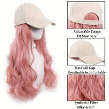 Women's Pink Curly Wig |   Adjustable & Glamorous For Christmas Parties, Holiday Gatherings And New Year Celebrations - 粉色 - 查看 6