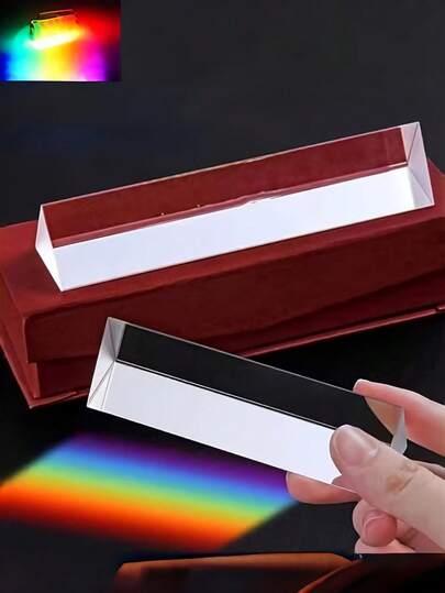 1pc Glass Prism, For Physics Education - Dispersion, Spectrum Teaching, Photography And Scientific Experiment Demonstration Tool - Ideal Gift For Science Enthusiasts, Best Choice For Gifts
