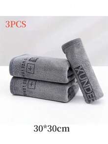 专业洗车毛巾，超细纤维双面洗车布，吸水性强且不掉毛的加厚毛巾，汽车护理细节清洁布，吸水擦拭布，汽车清洁布 - 灰色（30x30厘米，40x40厘米，35x75厘米）