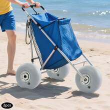 ZHFEISY 2Pcs 55kg/121lbs Balloon Beach Sand Tire Beach Cart Tires Beach Balloon Wheel - default - View 1