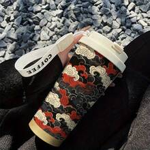 1pc, 530ML Cup , There Are Many Different Styles To Choose From Stylish And Personalized, It Has A Rope Handle For Portability, Suitable For Home, Office, And Daily Travel. Portable Can Hold Both Hot And Cold Beverages. - Multicolor - View 6
