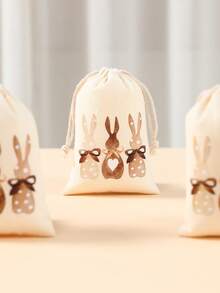 6 Pezzi Sacchetti Portaregali con Cordoncino a Tema Coniglietto di Pasqua, Sacchetti Regalo con Disegno di Coniglio, Sacchetti Festa Caccia alle Uova di Pasqua, Decorazioni Giorno di Pasqua Felice, Decorazioni Coniglietto di Pasqua, Regalo di Pasqua, Perfetto per Caramelle e Premi Caccia alle Uova, Decorazioni Primaverili, Organizzazione e Conservazione - Multicolore - Visualizzare 8