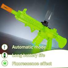 This Brand-New Toy Gun Features Enhanced Fluorescent Effects, An Automatic Mode, And USB Charging, Ensuring Durability. A Must-Have Outdoor Toy For Children, And A Top Choice For Christmas And Halloween Gifts. - 綠色 - 查看 5