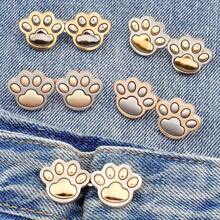 2pcs Cat Claws Waist Tightener, No Sew And No Tools Waist Button Pins Adjustable Waist Button Jeans Pants Skirts Fixer To Make Pants Waist Smaller Bright Silver Portable Detachable Bag Buckle, Repeated Adjustments Brooch Pins For Women Durable Fashion Detachable Pant Clip Waist Accessories Bag Accessories For Women Men Students Teen Girls College Students Rookies & White-Collar Workers