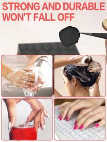 480片新款果冻凝胶美甲贴纸，UV果冻美甲贴纸，双面果冻按压式美甲贴纸，UV固化美甲凝胶，不脱落，持久耐用，可搭配假指甲使用，需固化 - 無色 - 查看 3