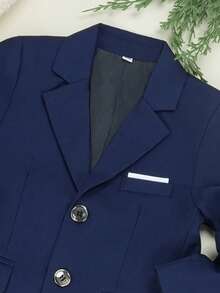 Áo vest vest kiểu quý ông Anh Quốc mùa thu/xuân mới dành cho bé trai, thích hợp làm quà sinh nhật, quà cho bé trai làm phù rể. - Màu xanh hải quân - Xem 9