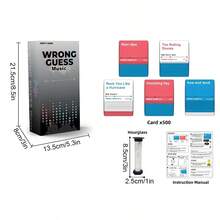 猜错歌词游戏 - 趣味歌词猜谜游戏，包含 500 首无厘头歌词，适合成人、青少年、生日、圣诞节、新年派对游戏 - 卡拉 OK 之夜、游戏之夜、家庭游戏之夜 - 派对和聚会破冰活动 - 卡牌游戏、社交聚会游戏 - 均碼 - 查看 7