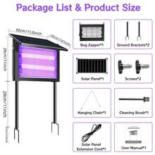 Powerful Large Solar Bug Zapper Outdoor For 2000Sq.Ft, Poartable Rechargeable Mosquito Zapper With High Powered, Cordless Solar Fly Zapper For Patio Garden Backyard RV Camping Pond Pest Control - 8 tuần - Xem 9