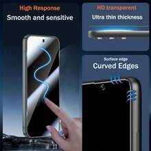 4pcs Set For Google Pixel 10/ Pixel 10 Pro/ Pixel 10 Pro XL/Pixel 10 Pro Fold, 2pcs Screen Tempered Glass Protector + 2pcs Camera Lens Tempered Glass Protector, Bubble-Free Protection, Fashionable Design, Perfect Fit, Durable Glass, High-Quality Protective Film, Phone Screen Protector, Tempered Glass Protector, Phone Accessories, With Unlocking Function, Phone Care Kit, Thin Design, Smartphone Protective Film, Antenna Film Blocking Board Lens Design - Clear - View 7