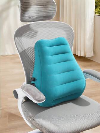 Portable Inflatable Lumbar Pillow, Featuring Magical Inflation System - Press To Inflate, Suitable For Airplane, Train, Car And Office Use, Removable & Washable Cover (Excluding Filler), Convenient For Travel, Designed For Lower Back Support And Heavy Lifting