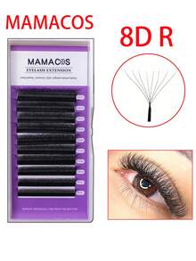 MAMACOS 10排 D/C 卷度 D/C/3D/4D/5D/6D/7D/8D/扁平椭圆/6D 真睫毛/嫁接/5D 花型/湿睫毛/Jingling/Manyu/Xingyu/Yuyi/Tajian/8D R/U-YY/3D 棕色/4D 棕色/5D 棕色 单根貂毛假睫毛，自然柔软轻盈 DlyY 假睫毛，自然长簇假睫毛，专业假睫毛嫁接 - D - 查看 9