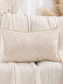 1pc/2pcs Faux Silk Jacquard Floral Vintage Farmhouse Decorative Throw Pillow Cover For Living Room, Sofa, Bedroom