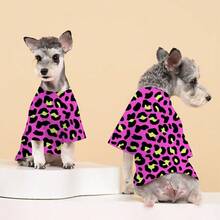 Vêtements pour chien en deux pièces imprimé léopard - Pour Teddy, Spitz nain, Corgi, Bichon, races petites/moyennes, doux et à la mode - BW-15 - Voir 10