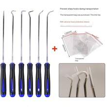 4pcs/6pcs/10pcs Oil Seal Mini Precision Hook Puller Disassembly Tool Kit, With O-Ring Gasket Seals, Suitable For Automotive - A - View 14