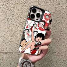 B-Betty-YB-Boops-S スマホケース MDカラー シルバーシェル スマホ 16 15 14 Plus 13 12 11 Pro Max 17 Air。   クリスマスアクセサリー。   お友達のクリスマス電話ケース、電話ケース、ホリデーパーティーに最适、クリスマスの最後にのチャンス、ホリデー特別オファー、自宅用クリスマスデコレーション、17 Pro Max 17 Proケース、絶妙で思いやりのあるクリスマス、クリスマスデコレーション、恋人へのギフトに最适、16ケース、クリスマスフェスティバルギフト、ステッチフォールカスタム電話ケースと家族1ホット贩売アイテムケース17プロマックスケースミニマリストの新しいしいスタイルのホリデーギフトお祝いのタッチを追加する - 半透明ブラック1 - チェックする 6