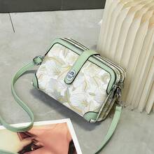 花卉图案女士单肩包，三口袋手拿包，休闲简约斜挎包，可调节肩带相机包手提包，大容量多功能，可装手机、钱包、钥匙、纸巾、口红等，适合日常出行，多种颜色可选，百搭风格，是理想的节日礼物，适用于派对、旅行、商务出行、郊游、户外活动等场合，是送给女性的节日好礼。 - 彩色 - 查看 7
