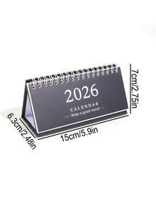 1pc Retro Desk Calendar 2026, Creative Spiral Design Small Desk Calendar - Daily Time Planning Markers, Comes With Memo Writing, Home & Teacher Office Desk Ornament Decoration, Fashion School Supplies, Gifts For Friends - Multicolor - View 10