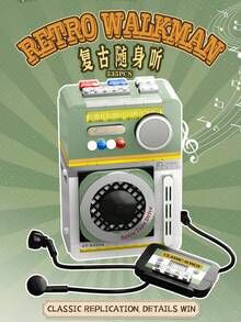 This Vintage-Style Furniture Assembly Kit - Vintage Walkman - Creates An Extremely Realistic Atmosphere. This Is A Nostalgic DIY Home Assembly Model Kit, Very Suitable For Nostalgic Enthusiasts, Collectors And Architecture Lovers. - Multicolor - View 2