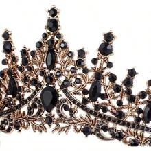 Tiara de cristal para bodas Coronas de diamantes de imitacion Tiara barroca para mujer estilo clasico Corona de princesa perfecta para fiesta de cumpleaños disfraces de Halloween Navidad negroConveniente y duradero,Los favoritos de los niños - Multicolor - Ver 6