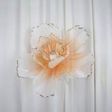 Gran flor de durazno artificial brillante y realista, decoración floral para bodas, jardines, fiestas. - Naranja - Ver 1