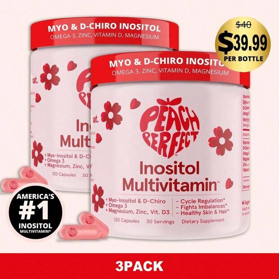 Inositol Multivitamin - Myo-Inositol, D-Chiro Inositol, Omega 3, Get The Perfect Daily Dose Of Essential Vitamins And Minerals(Buy It And Get A Mysterious Health Product) - 2 件裝 - 查看 1