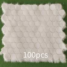 1个白色蓬松圆形绒球 - 柔软，多用途DIY手工材料，适用于头饰装饰、服装点缀和创意项目 - 非常适合业余爱好者和专业人士 - 白色 - 查看 12