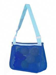 个性化网眼沙滩包，定制儿童贝壳图案手提袋，情人节礼物（男女皆宜），便携式沙滩玩具收纳速干游泳包，儿童度假必备，旅行整理包 - 彩色 - 查看 11