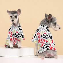 Vêtements pour chien en deux pièces imprimé léopard - Pour Teddy, Spitz nain, Corgi, Bichon, races petites/moyennes, doux et à la mode - BW-15 - Voir 13