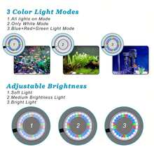 LED Clip-On Aquarium Light, 8W Waterproof USB Powered Fish Tank Light, 360° Flexible Adjustable Aquarium Light For Fish/Plants