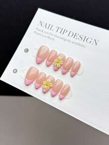 10 Móng Giả Thủ Công Hoàn Toàn, Kiểu Móng Ngắn Hình Hạnh Nhân, Có Thể Dán Được. Chúng mang phong cách cổ điển và thời trang, được trang trí bằng kỹ thuật vẽ tay màu trắng kiểu Pháp và họa tiết hoa hồng 3D nổi thủ công. Những móng giả này có tác dụng làm trắng da và mang lại vẻ ngoài cao cấp, phù hợp cho phụ nữ và các bạn gái sử dụng hàng ngày, và được kèm theo một bộ dụng cụ làm móng. - Nhiều màu - Xem 1