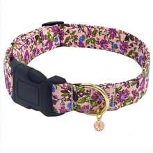 Cute Floral Dog Collars With A Little Flower Charm For Female Male Cats Puppies Small Medium Large Dogs - Dusty Pink - View 10