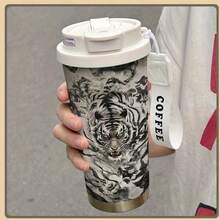 1pc, 530ML Cup , There Are Many Different Styles To Choose From Stylish And Personalized, It Has A Rope Handle For Portability, Suitable For Home, Office, And Daily Travel. Portable Can Hold Both Hot And Cold Beverages. - Multicolor - View 7
