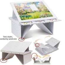4-In-1 Tilting Puzzle Board With 4 Drawers | Holds Up To 1000 Puzzle Pieces, Foldable Legs, 3 Tilt Angles, Lightweight & Portable, Suitable For Adults, Mixed Color Textile Material - Light Grey - View 6