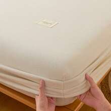 1 cearșaf cu elastic, lenjerie de pat, protecție pentru saltea, husă de pat, buzunar adânc, doar cearșaf, fără față de pernă, rezistent la praf, lenjerie de pat moale și confortabilă pentru dormitor, lavabilă la mașină