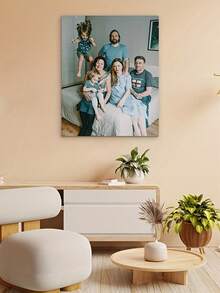 1pc Customized Canvas Art, Personalized Frameless Poster, Indoor Framed Canvas Art, Family Gift, Valentine's Day Decor, Personalized Commemorative Gift, Suitable For Valentine's Day, Wedding, Mother's Day, Father's Day, Birthday, Anniversary, Party, Room Decor, Customizable Item, Bedroom Decor, Custom Gift, Picture, Photo, Wall Art, Ideal Gift For Boyfriend, Girlfriend, Family, Lover, Friend - Multicolor - View 6