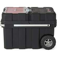 Caja de Herramientas Portátil de Polipropilenoo con Mango Extensible y Ruedas Masterloader, Amplia Capacidad de Almacenamiento, Organizador de Herramientas(Negro Caja de herramientas) - Multicolor - Ver 12